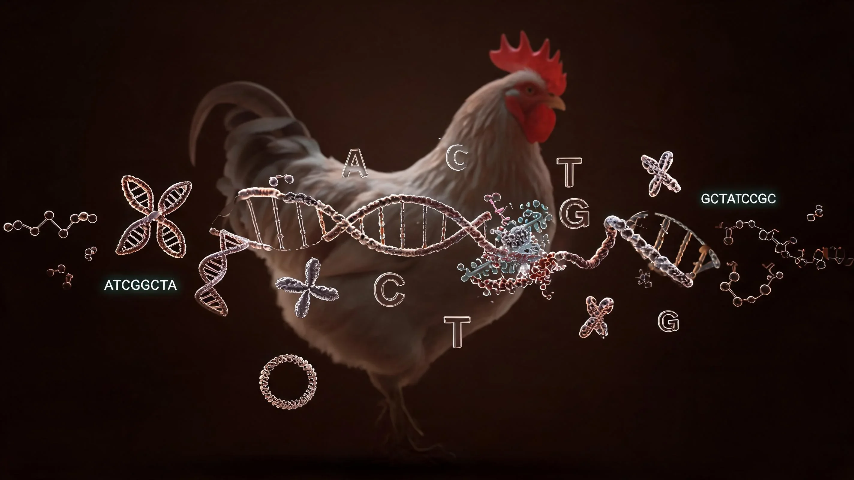 Galo e elementos de DNA — genética avícola